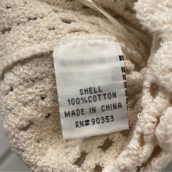 Rebellion Crochet Tank Top Cherries Cream & Red Junior’s Size Small*** - Picture 13 of 13